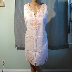 Charter Club 12P white linen dress